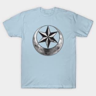 Moon Star - Black & White T-Shirt